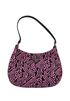 Cleo Jacquard, &pound;1,100, Handbags, Black/Pink, Nylon (Polymer), Front view